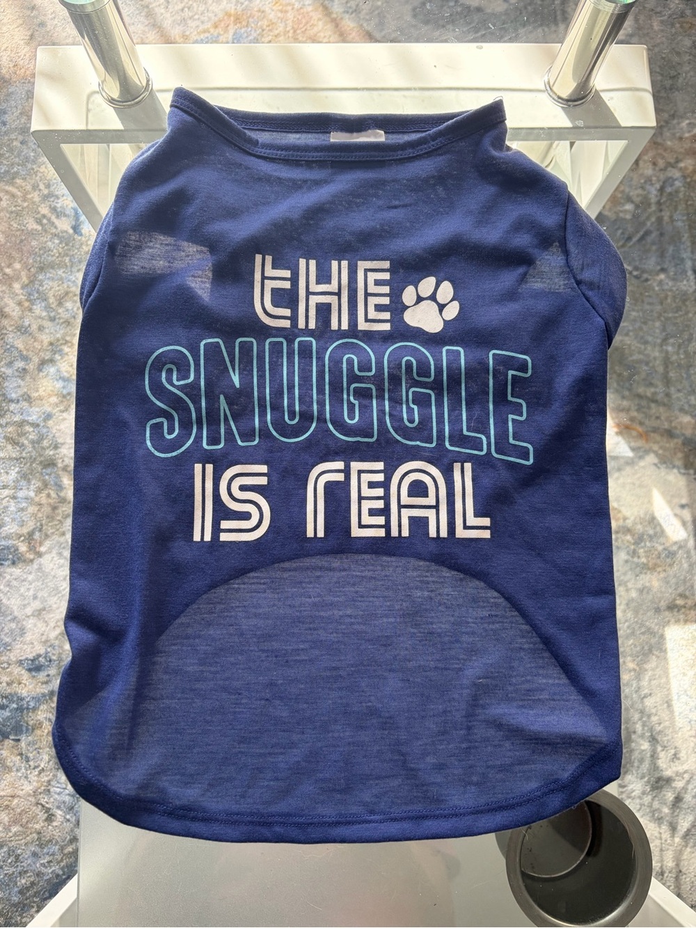 Blue "The Snuggle Is Real" Pet Shirt